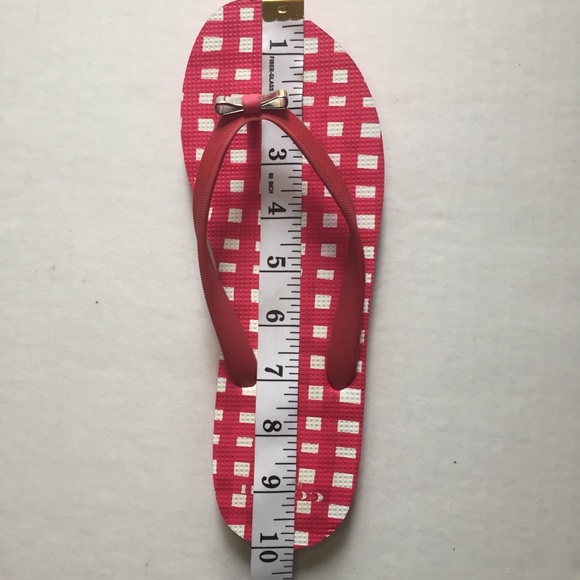 Coach Amel Poppy/Pink Gingham Flip Flops Size 10 - Picture 10 of 10